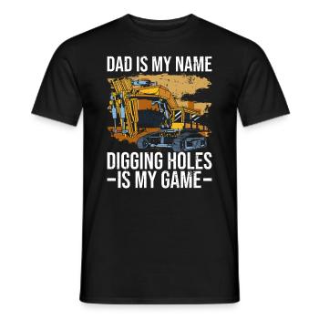 Baggerfahrer Papa Vater Schwermaschinenführer - T-shirt homme - noir - Devant - AI Model Male 178 light (178cm)