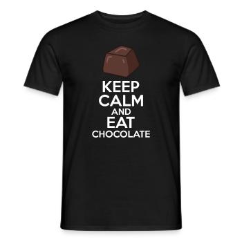 Chocolate Lover Chocolate Milk Chocolate Bars - Men's T-Shirt - black - Front - AI Model Male 178 light (178cm)
