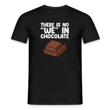 Chocolat drôle Chocolat Citation - T-shirt homme - noir - Devant - AI Model Male 178 light (178cm)