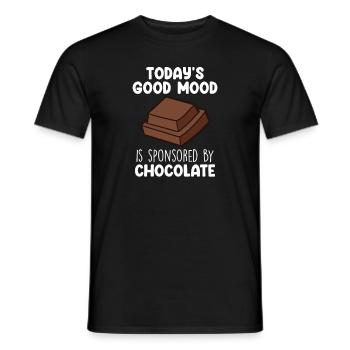 Chocolate Funny Chocolate Quote - Men's T-Shirt - black - Front - AI Model Male 178 light (178cm)