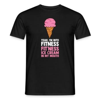 Funny Ice Cream Quote - Men's T-Shirt - black - Front - AI Model Male 178 light (178cm)
