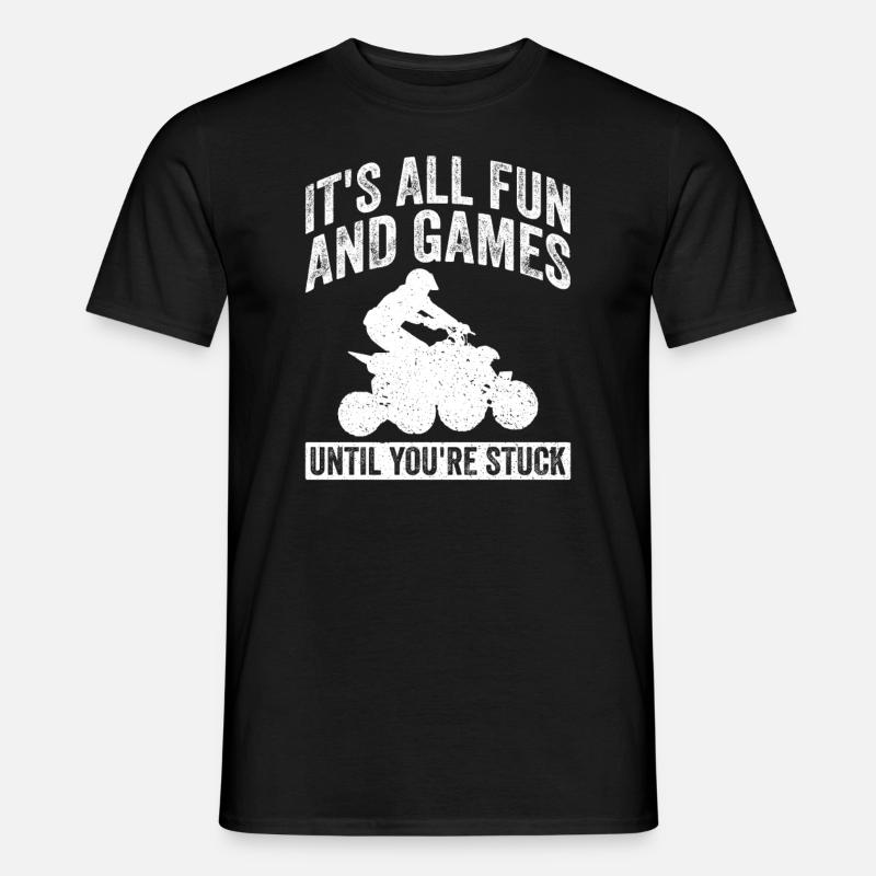 Quad Quadfahrer - Männer T-Shirt - Schwarz