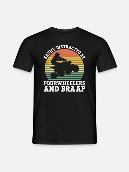 Quad Und Quadfahrer - Männer T-Shirt - Schwarz