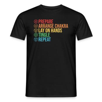 Reiki Meister Und Reiki Praktizierender - Männer T-Shirt - Schwarz - Vorne - AI Model Male 178 light (178cm)