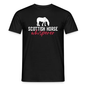 Cheval écossais Clydesdale Reiter Reiten - T-shirt homme - noir - Devant - AI Model Male 178 light (178cm)