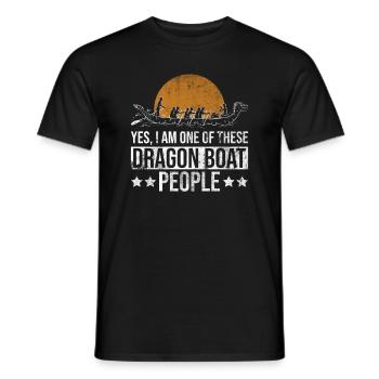 Drachenboot Paddeln Und Drachenbootrennen - Männer T-Shirt - Schwarz - Vorne - AI Model Male 178 light (178cm)