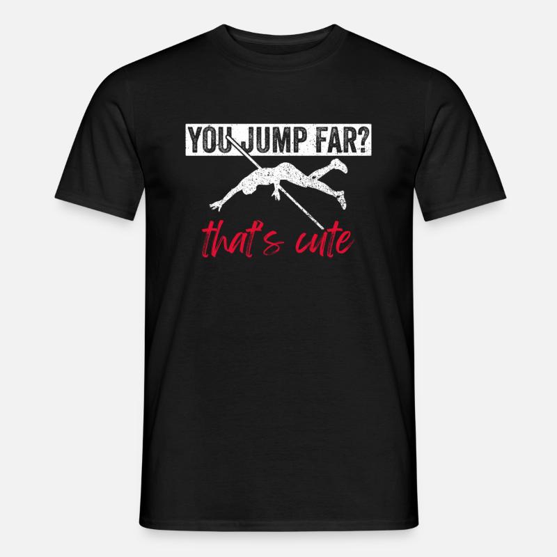 Stabhochspringer Stabhochspringen - Männer T-Shirt - Schwarz