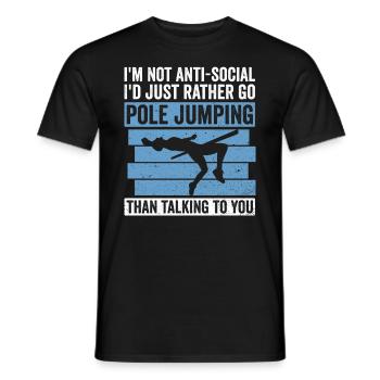 Stabhochspringer Stabhochspringen - T-shirt homme - noir - Devant - AI Model Male 178 light (178cm)