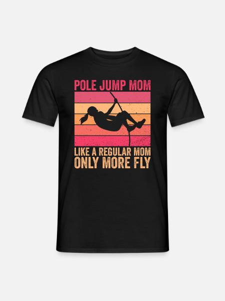 Stabhochspringer Mama Stabhochsprung Mutter - Men's T-Shirt - black