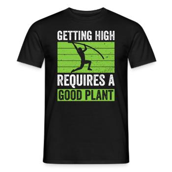 Stabhochspringer Stabhochsprung - T-shirt homme - noir - Devant - AI Model Male 178 light (178cm)