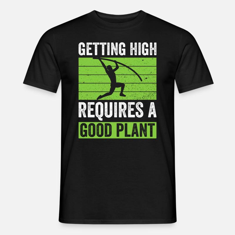Stabhochspringer Stabhochsprung - Männer T-Shirt - Schwarz