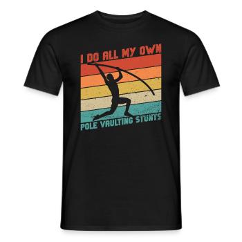 Stabhochsprung Stabhochspringen Leichtathlet - T-shirt homme - noir - Devant - AI Model Male 178 light (178cm)