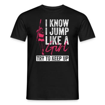 Stabhochspringer Mädchen Stabhochsprung - T-shirt homme - noir - Devant - AI Model Male 178 light (178cm)