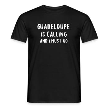La Guadeloupe m’appelle et je dois y aller - T-shirt homme - noir - Devant - AI Model Male 178 light (178cm)
