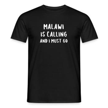 Malawi Is Calling And I Must Go - Men's T-Shirt - black - Front - AI Model Male 178 light (178cm)