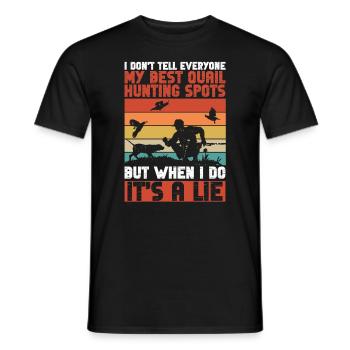 Wachtel Jäger - Männer T-Shirt - Schwarz - Vorne - AI Model Male 178 light (178cm)