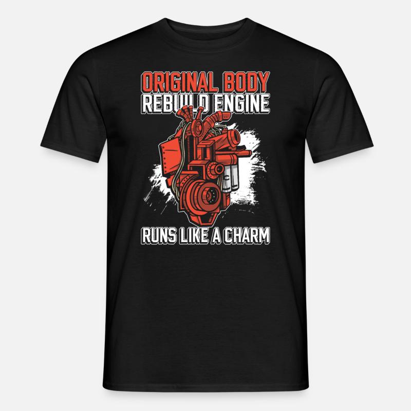 Herz-Operation Herzinfarkt Bypass - Männer T-Shirt - Schwarz