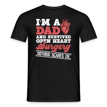 Herztransplantation Papa Opean Herzchirurgie - Männer T-Shirt - Schwarz - Vorne - AI Model Male 178 light (178cm)