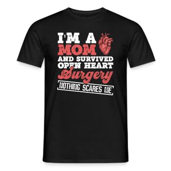 Herzinfarkt Mutter Operation Am Offenen Herzen - Männer T-Shirt - Schwarz - Vorne - AI Model Male 178 light (178cm)
