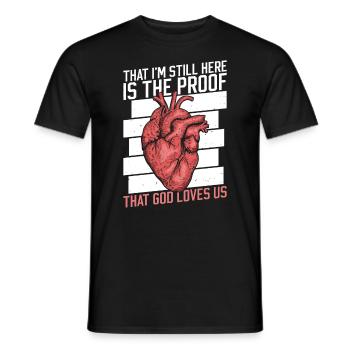 Herztransplantations Herz OP Herzoperation - Männer T-Shirt - Schwarz - Vorne - AI Model Male 178 light (178cm)
