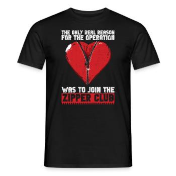 Überlebender Der Operation Am Offenen Herzen - Männer T-Shirt - Schwarz - Vorne - AI Model Male 178 light (178cm)