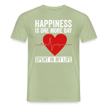 Herzoperation Herztransplantation Herzinfarkt - Männer T-Shirt - Sage - Vorne - AI Model Male 178 light (178cm)