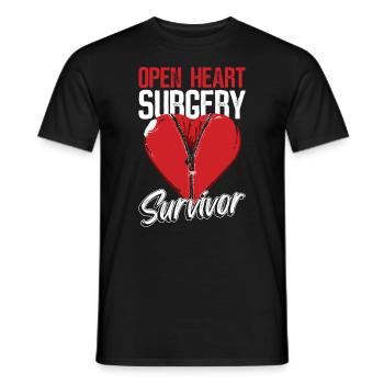 Herzoperation Survivor Genesung - Männer T-Shirt - Schwarz - Vorne - AI Model Male 178 light (178cm)