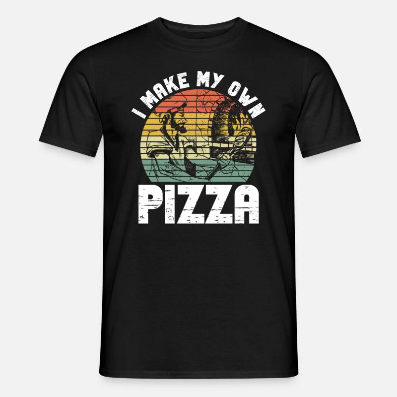 Pizza Pizzabäcker - Männer T-Shirt - Schwarz