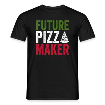 Pizza Future pizzabäcker Angehender Pizzaexperte - Men's T-Shirt - black - Front - AI Model Male 178 light (178cm)