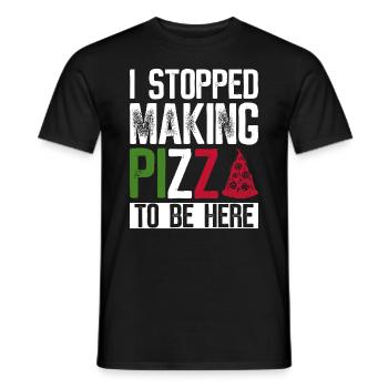 Pizza Pizzabäcker Pizzaolo - Men's T-Shirt - black - Front - AI Model Male 178 light (178cm)