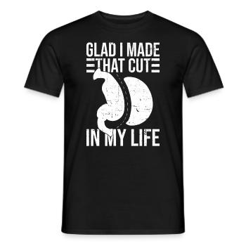 Magenbypass Pperation Und Adipositasmanschette - Männer T-Shirt - Schwarz - Vorne - AI Model Male 178 light (178cm)