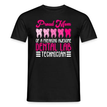 Zahntechniker Mama Zahntechnik Mutter - Men's T-Shirt - black - Front - AI Model Male 178 light (178cm)