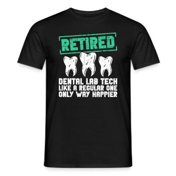Zahntechniker Ruhestand Zahntechnik Rente - Men's T-Shirt - black - Front - AI Model Male 178 light (178cm)