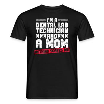 Zahntechnikerin Mutter Zahntechniker Mutter - Men's T-Shirt - black - Front - AI Model Male 178 light (178cm)