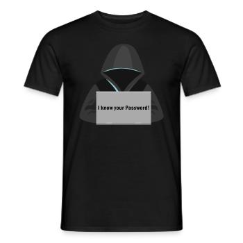 drôle de hacker sur l’ordinateur je connais ton Passwod - T-shirt homme - noir - Devant - AI Model Male 178 light (178cm)