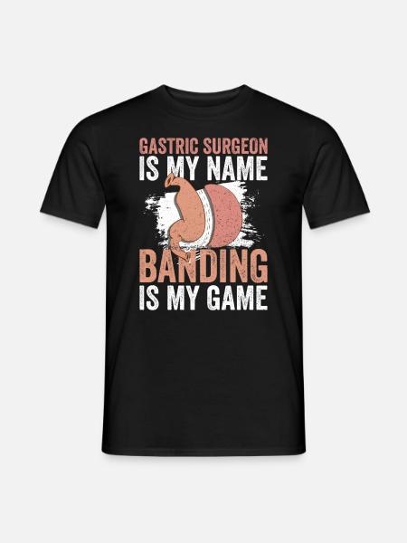 Magenchirurg Und Adipositasmanschette - Männer T-Shirt - Schwarz