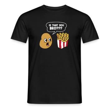 Français Frites Drôle d’amateur de restauration rapide Français frites - T-shirt homme - noir - Devant - AI Model Male 178 light (178cm)