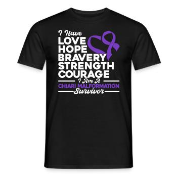 Chiari Malformation Awareness Chiari Malformatio - T-shirt homme - noir - Devant - AI Model Male 178 light (178cm)