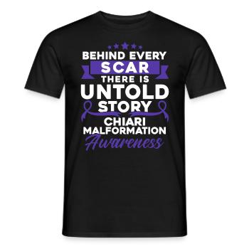 Chiari Malformation Fighter Chiari Malformation À propos - T-shirt homme - noir - Devant - AI Model Male 178 light (178cm)