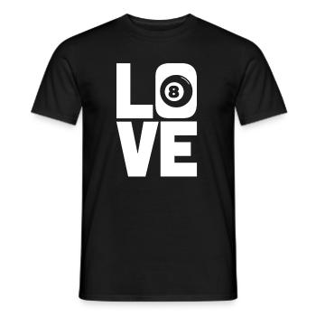 Liebe Billard - Männer T-Shirt - Schwarz - Vorne - AI Model Male 178 light (178cm)
