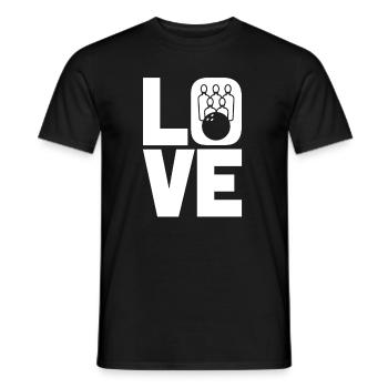 Liebe Bowling - Männer T-Shirt - Schwarz - Vorne - AI Model Male 178 light (178cm)