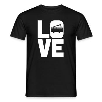Love Camping Camper - Men's T-Shirt - black - Front - AI Model Male 178 light (178cm)
