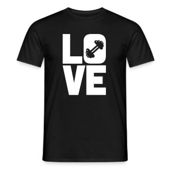 Love Gym Fitnees Musculation Haltérophilie Sports - T-shirt homme - noir - Devant - AI Model Male 178 light (178cm)