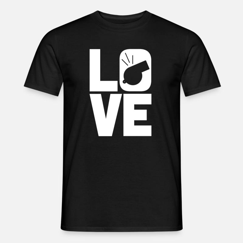 Liebe Schiedsrichter - Männer T-Shirt - Schwarz