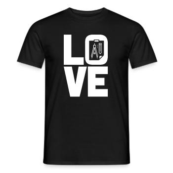 Liebe Zeichner Arichtect - Männer T-Shirt - Schwarz - Vorne - AI Model Male 178 light (178cm)