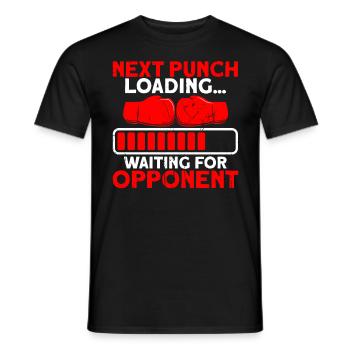Nächster Schlag Lädt Boxen Geschenk - Männer T-Shirt - Schwarz - Vorne - AI Model Male 178 light (178cm)