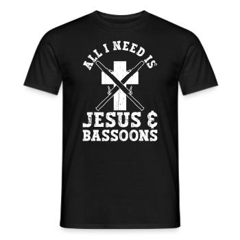Fagottorchester Und Fagottrohrblatt - Männer T-Shirt - Schwarz - Vorne - AI Model Male 178 light (178cm)