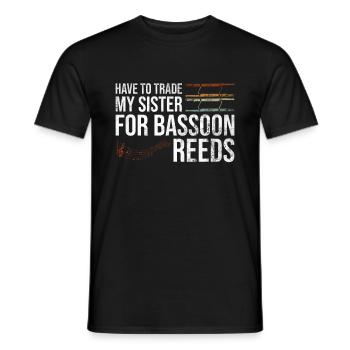 Fagott Orchester Und Fagott Blasinstrument - Männer T-Shirt - Schwarz - Vorne - AI Model Male 178 light (178cm)