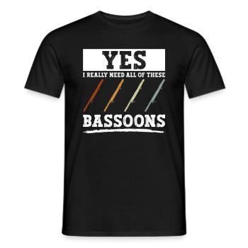 Orchestre Holzbläser Bassoniste und Bassonist - T-shirt homme - noir - Devant - AI Model Male 178 light (178cm)