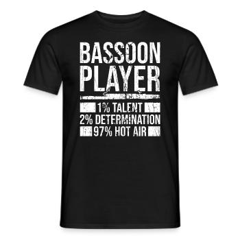 Fagott - Männer T-Shirt - Schwarz - Vorne - AI Model Male 178 light (178cm)